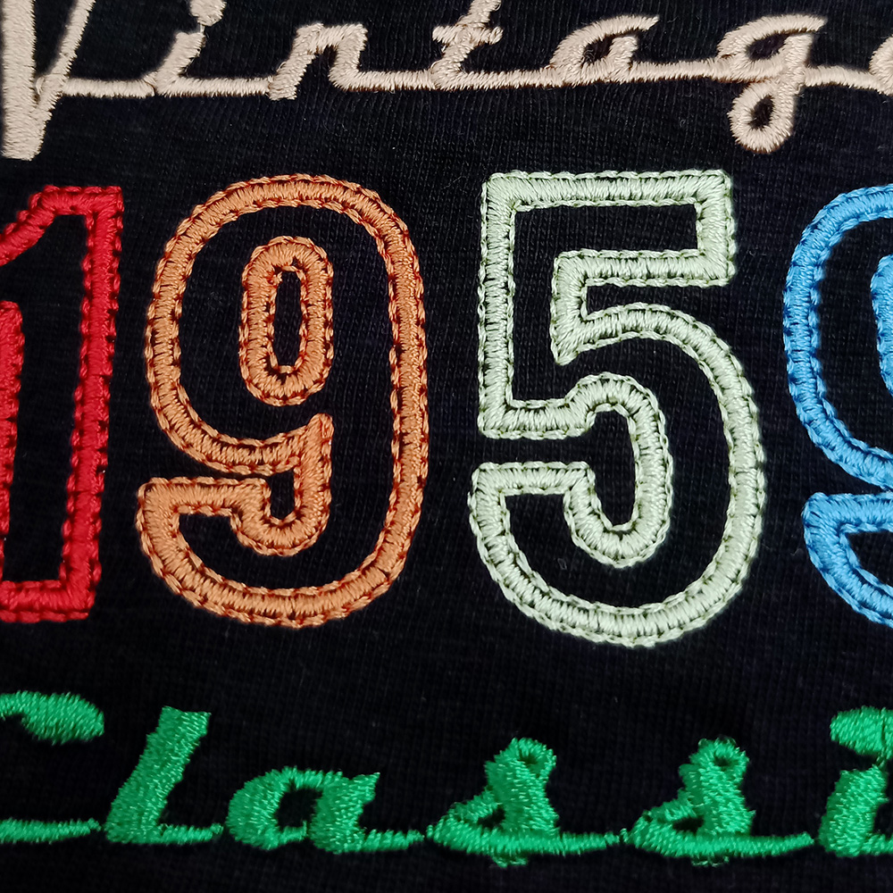 Vyšívaná pánska bavlnená polokošeľa, vyšívaný dizajn VINTAGE 